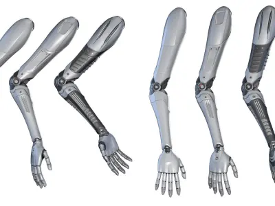 Robot Woman Body Parts - Kitbash 3D model