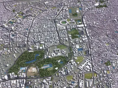 Dhaka Low-poly 3D model