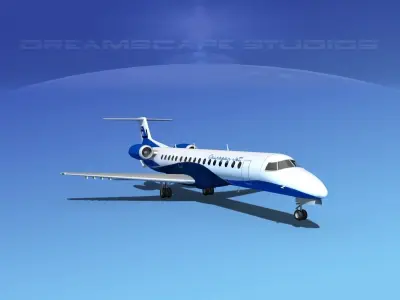 Embraer ERJ-145 CaribJet 3D model