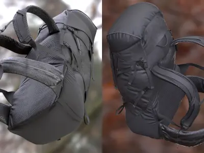 Backpack 226 - All MH Bodies - UE5 Skeletons - Rigged Low-poly 3D model