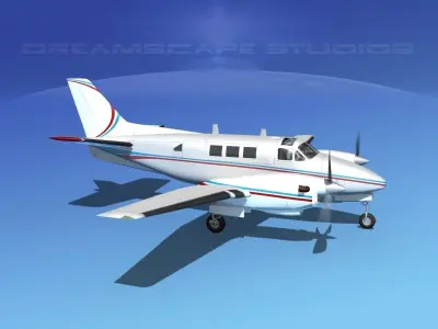 Beechcraft King Air C90 V05 3D model