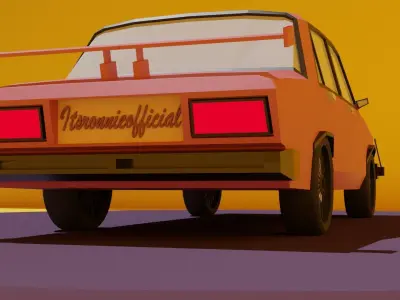 Low poly car Low-poly 3D model