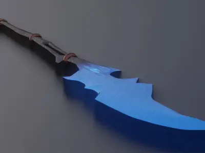 Crystal Glaive Free low-poly 3D model