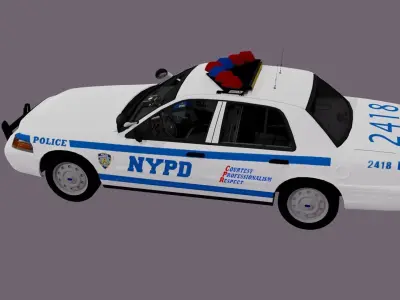 NYPD CVPI Free low-poly 3D model