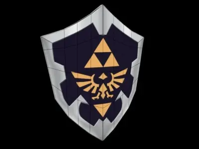 Zelda Link Shield Custom Free low-poly 3D model