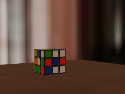 RUBIKS CUBE AND CARTOON BIRDS AND 3D MODELS 3D model