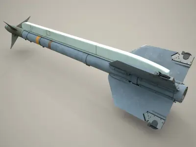 AIM-9 Sidewinder Missile Low-poly 3D model