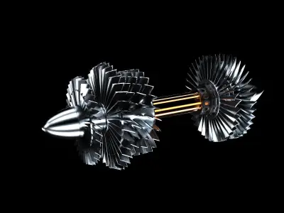 turbine aircraft 3D model