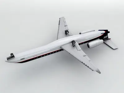  Embraer ERJ 145 - US Airways Low-poly 3D model