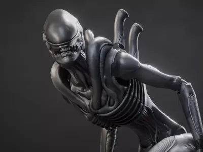 Xenomorph Drone V2 Low-poly 3D model