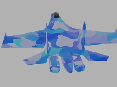 su-27 Low-poly 3D model