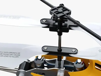  Mini remote-controlled helicopter 3D model