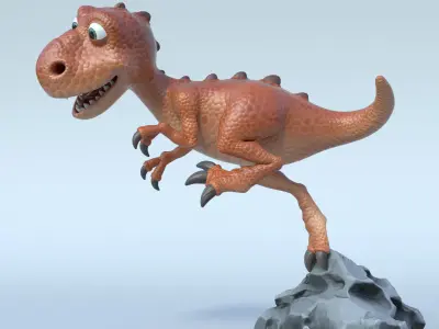 Cartoon t-rex 3D model
