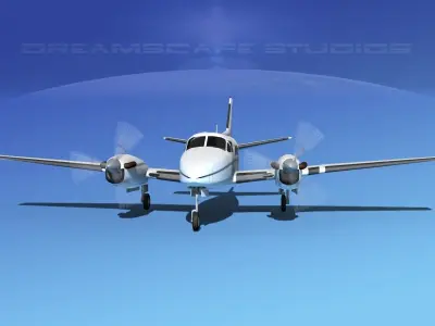 Beechcraft King Air C100 V14 3D model