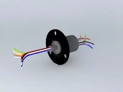 Slip Ring with Flange - 22mm diameter, 12 wires, max 240V @ 2A Free 3D model