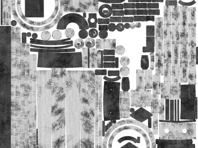 Medieval Powder Cannon Low-poly 3D model