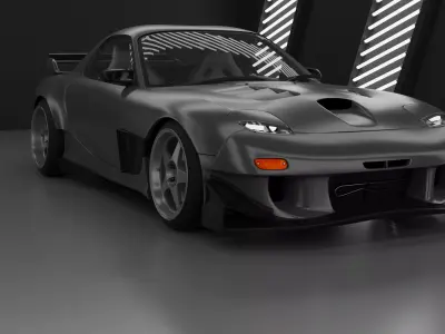Rx7 FD custom bodykit Low-poly 3D model