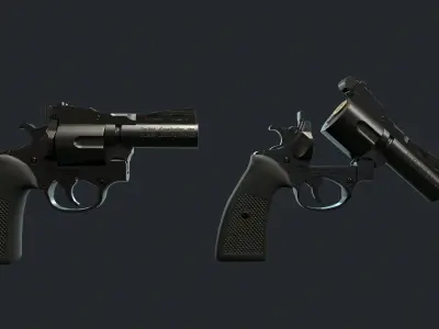 REVOLVER SAPL GC27 Game Ready Low-poly 3D model