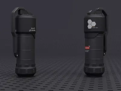 Flashbang Grenade Game Ready Low-poly 3D model