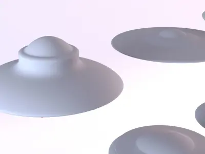 8 UFO OVNI Collection 3D model