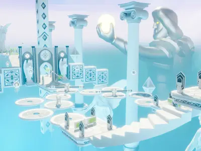 Platformer 9 Heaven Low-poly 3D model