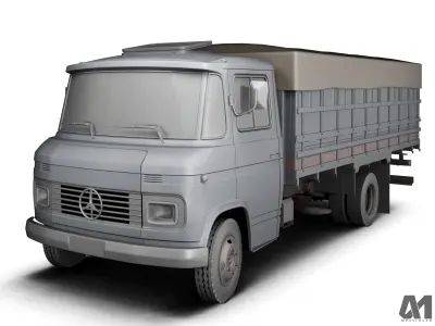 Mercedes benz 608D Low-poly 3D model