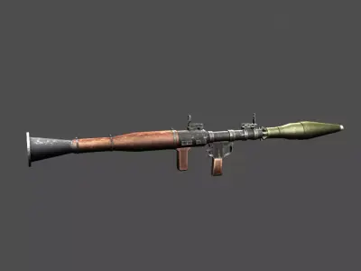 RPG-7 game ready military weapon Free low-poly 3D model