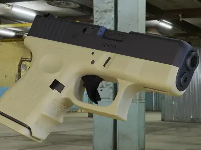 Glock G26 Sub Compact 9mm Pistol 3D model