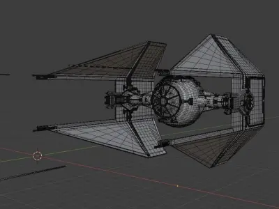 Tie Interceptor 3D model