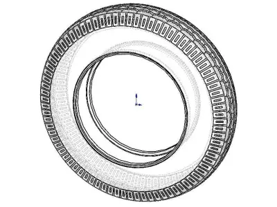 Highway Trailer Tyre 10 Inches 3D model