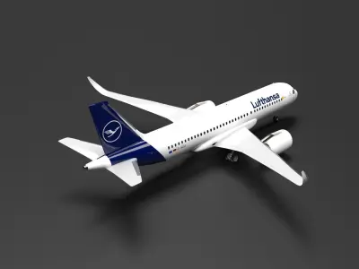 Airbus A320 NEO Lufthansa Livery 3D model