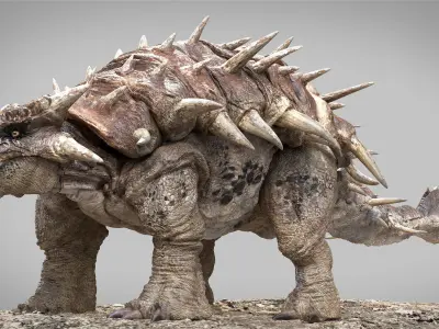 Ankylosaurus Rigged 3D model Low-poly 3D model