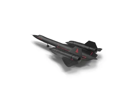 Lockheed SR-71 Blackbird Low-poly 3D model