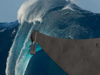 Pirate Cutlass Free low-poly 3D model