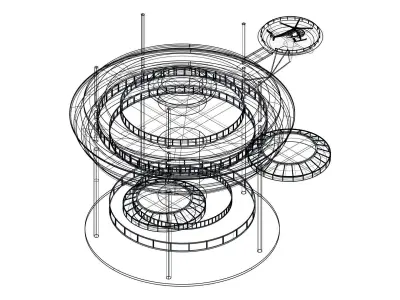 Dubai - Water Discus Hotel 3D model