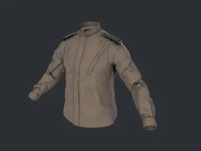 Tactical jacket Low-poly 3D model