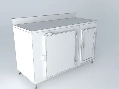 Kit703 Refrigerated Counter 1 port by Alex Marques Free 3D model