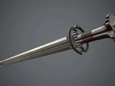 Realistic Medieval Swords Low-poly 3D model