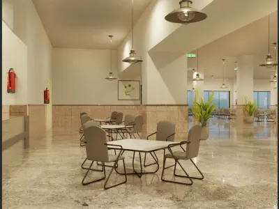 Hospital cafeteria 3d model 3D model