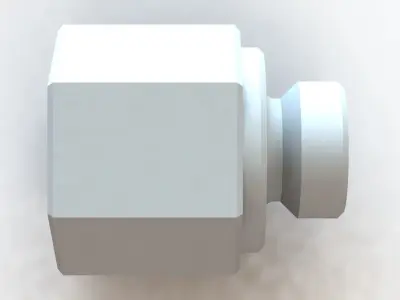 Conexao Connection Femea Female 1-4 NPT x Macho Male M12 x 15 3D model