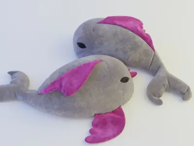 Fish Plush Low-poly 3D model