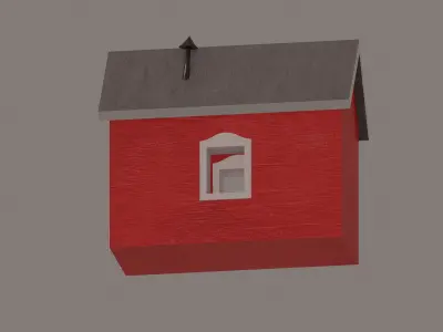 Small Farm House Low-poly 3D model