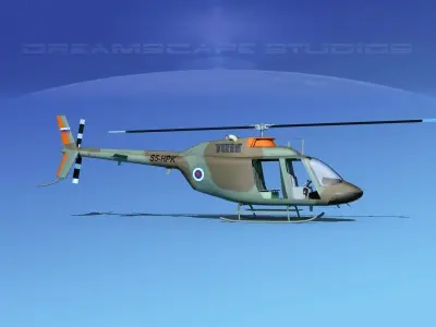 Bell OH-58B Slovenia 3D model