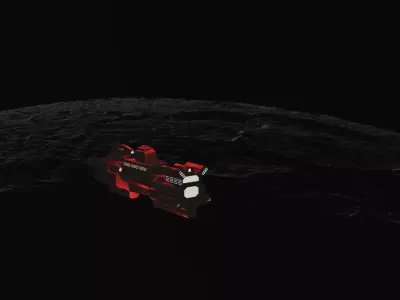 Darkeagle Battle -47 Spaceship Low Poly 3D MODEL Low-poly 3D model