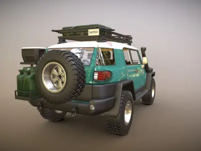 FJ cruiser Offroad Low-poly 3D model