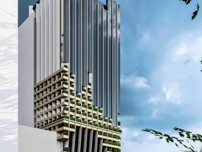 Modern High-rise Building 3D model