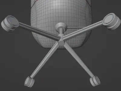 Office chair inspired by Ezy Low Chair of OFFECCT Free low-poly 3D model