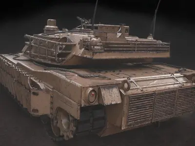 Tank of the USA - Abrams M1A2  Low-poly 3D model