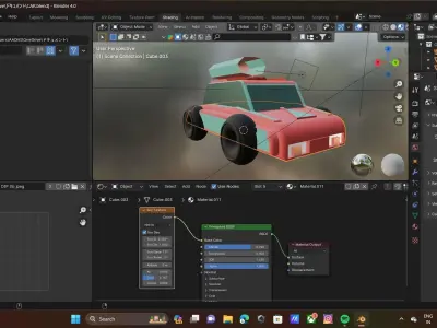 low poly car Low-poly 3D model