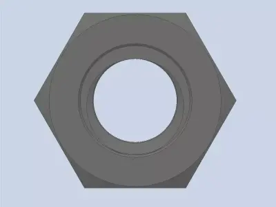 Hexagonal Nut M5 3D model